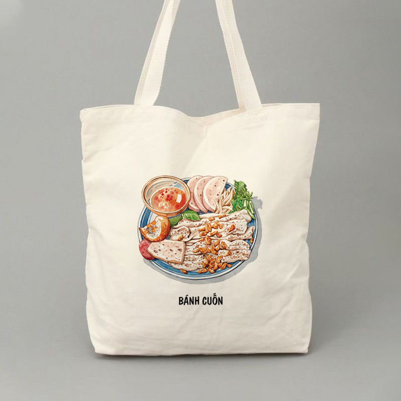 Túi tote vải canvas ẩm thực Việt Nam