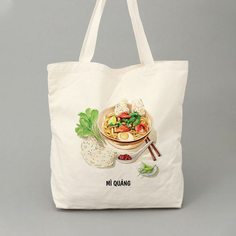 Túi tote vải canvas ẩm thực Việt Nam