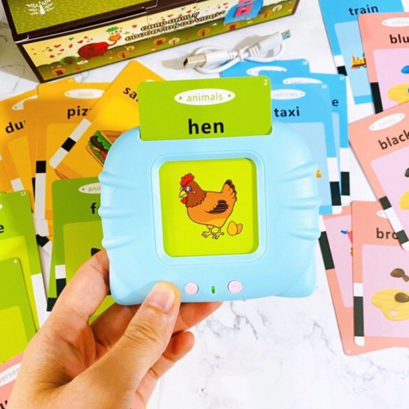 Máy Đọc Thẻ Song Ngữ Anh Việt Kèm Thẻ Flashcard Thông Minh